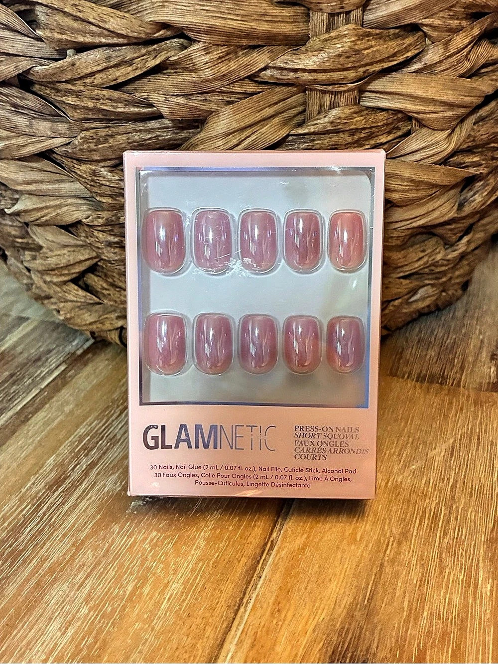 Glamnetic Pink Control Short Squoval Press-On Nails Pink